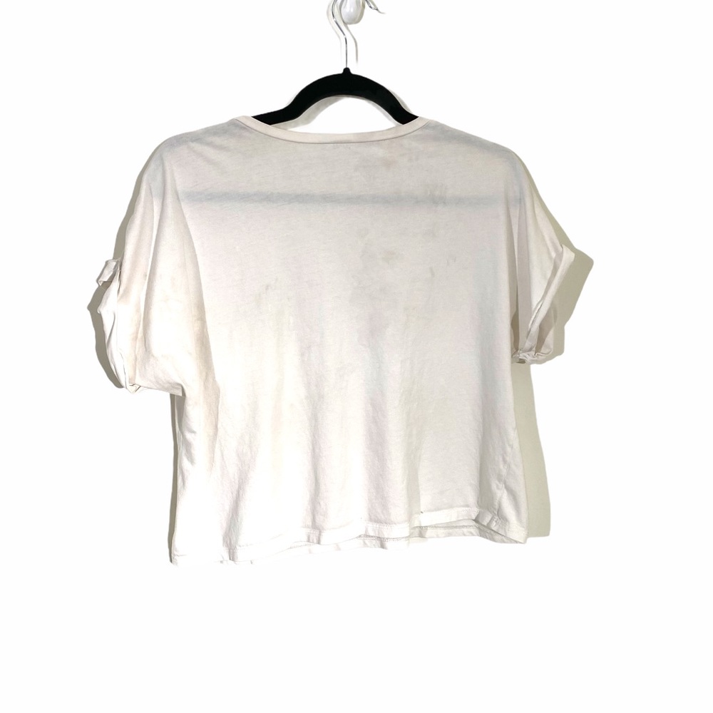 ZARA White Pocket Cropped Tee - Picture 2 of 3